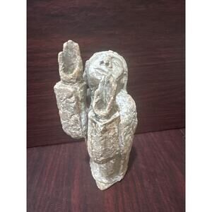 Vintage Sculpture Austin Prod 1967 Celestial Stone Man Texture Clay Body 8 Inch